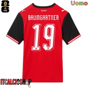 Austria Christoph Baumgartner #19 Prima Maglia Mondiali 2026 Manica Corta